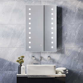Toreno 400x600mm LED Illuminated Bathroom Mirror with Dimmer and Touch Sensor