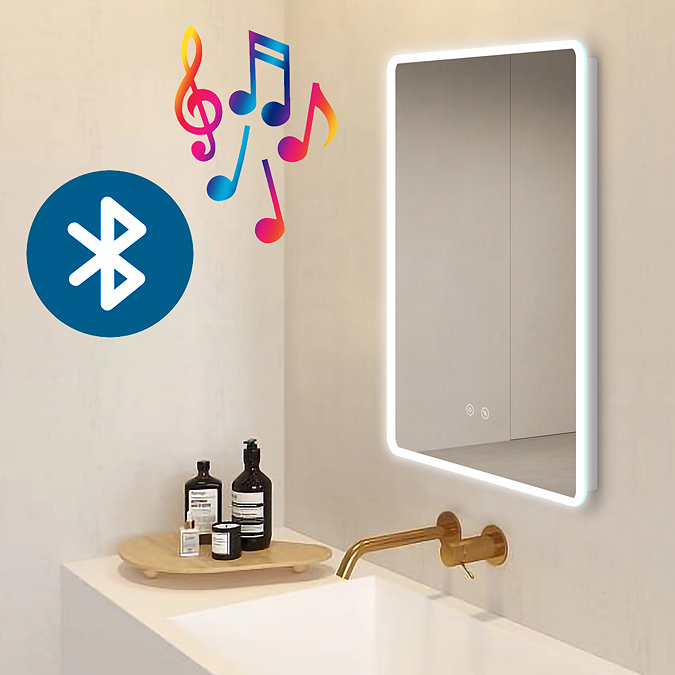 Toreno 500x700mm Ambient Colour Change LED Bluetooth Mirror incl. Touch Sensor + Anti-Fog