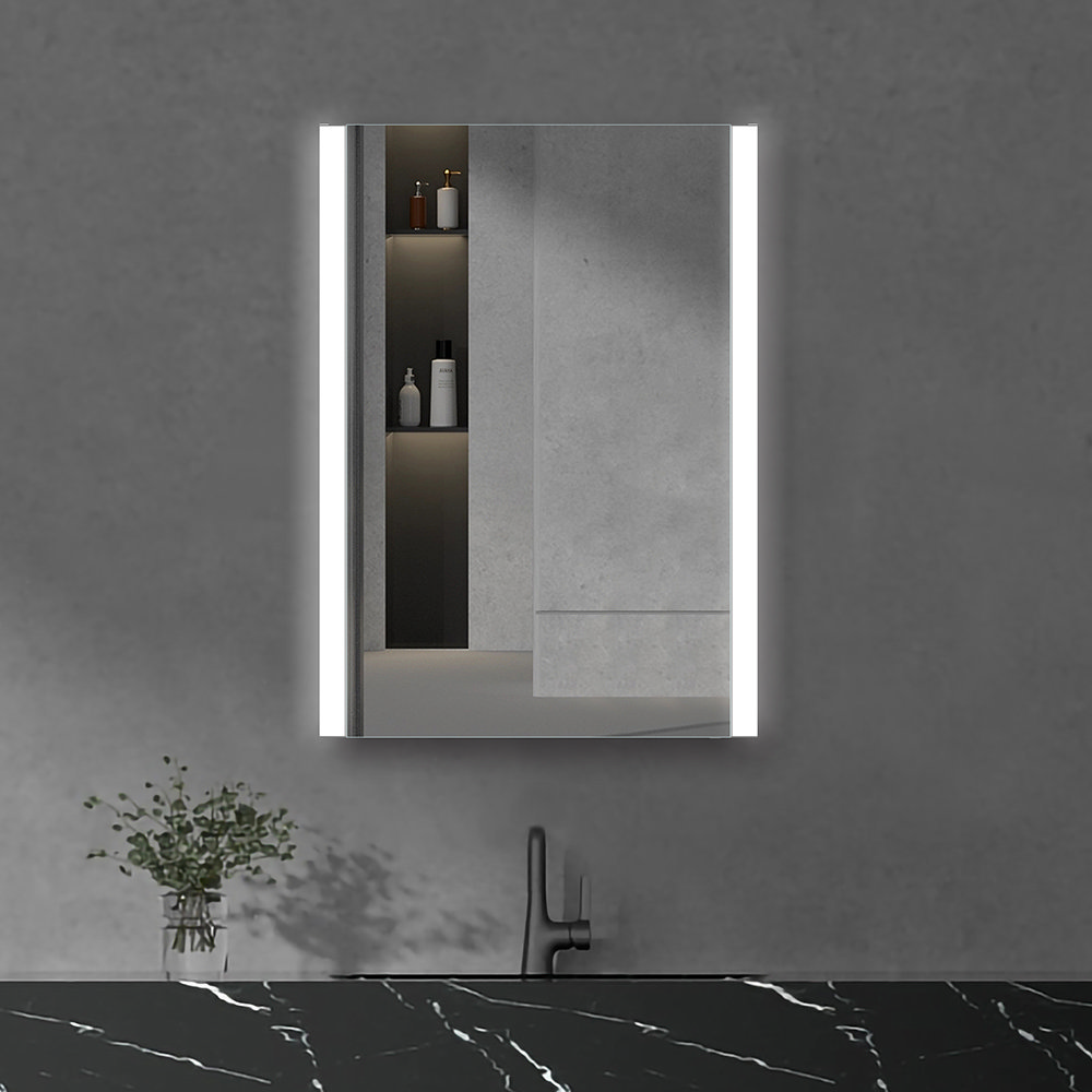 Bathroom mirror with light deals anti fog