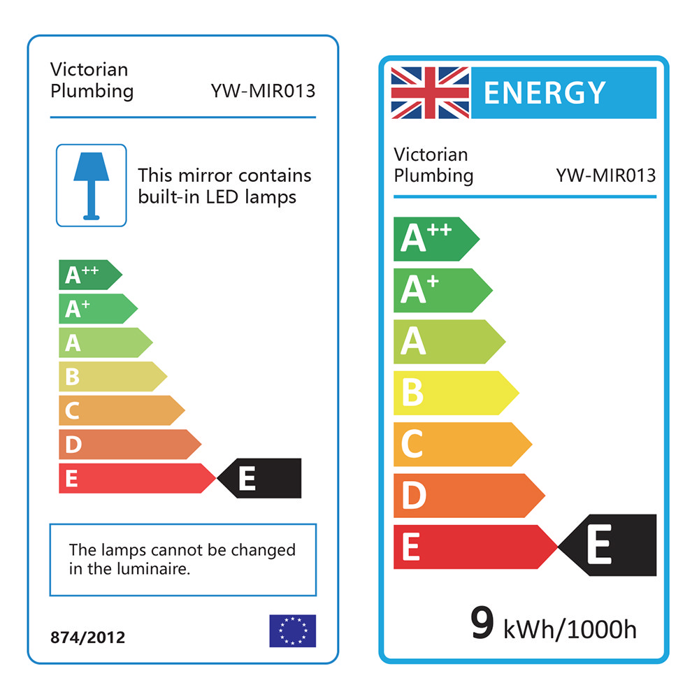 Toreno 500x700mm LED Illuminated Mirror Inc. AntiFog & Motion