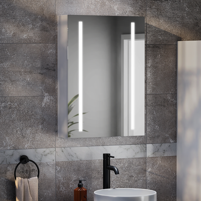 Toreno 500 x 700mm LED Illuminated Strips Mirror Cabinet with Motion Sensor and Anti-Fog 