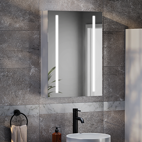 Toreno 500 x 700mm LED Illuminated Strips Mirror Cabinet with Motion Sensor and Anti-Fog 