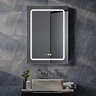 Toreno 500x700mm LED Illuminated Border Mirror with Anti-Fog, Dimmer, Digital Clock & Touch Sensor