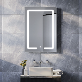 Toreno 500x700mm LED Illuminated Mirror with Anti-Fog Demist, Dimmer and Touch Sensor
