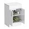 Turin 505mm High Gloss White Worktop & Double Door Floor Standing Cabinet  Profile Large Image
