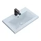Turin 600 Basin Unit - High Gloss White with Matt Blue Mid Edged Basin Profile Large Image