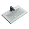 Turin 600 Basin Unit - High Gloss White with Matt Grey Mid Edged Basin Profile Large Image