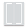 Toreno 600x700mm LED Illuminated 2-Door Mirror Cabinet incl. Motion Sensor