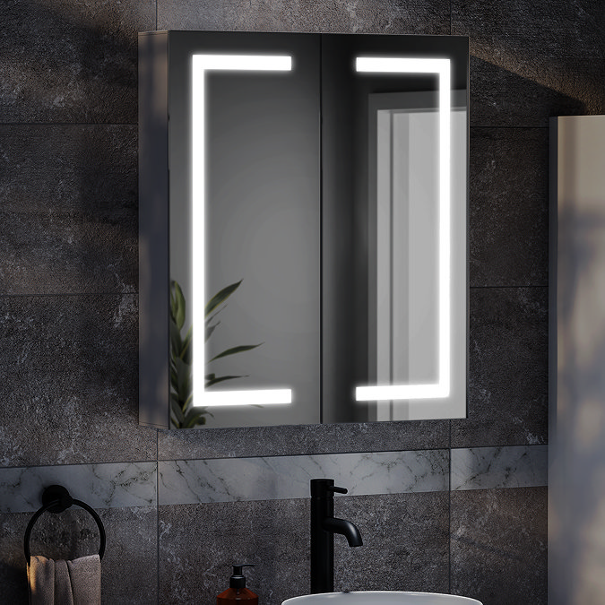 Toreno 600 x 700mm LED Illuminated 2-Door Mirror Cabinet with Motion Sensor