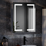 Toreno 600 x 700mm LED Illuminated 2-Door Mirror Cabinet with Motion Sensor