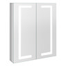 Toreno 600x700mm LED Illuminated 2-Door Mirror Cabinet incl. Motion Sensor