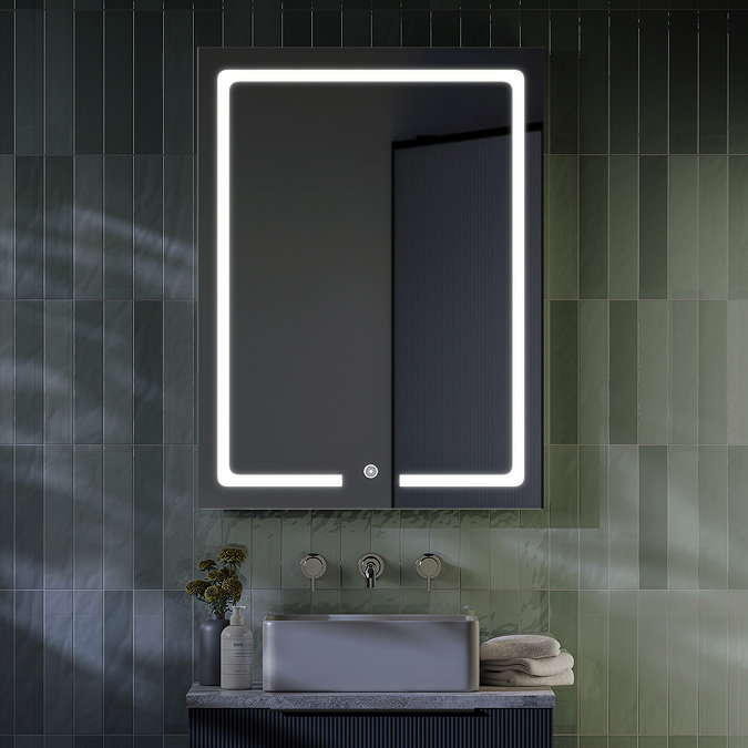 Toreno 600x800mm LED Illuminated Mirror with Anti-Fog Demist, Dimmer and Touch Sensor