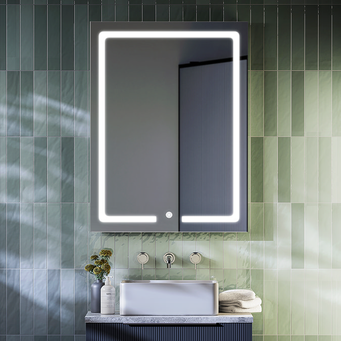 Toreno 600x800mm LED Illuminated Mirror with Anti-Fog Demist, Dimmer and Touch Sensor