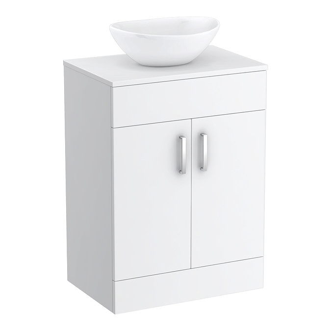 Turin 605mm Vanity Unit with Casca Counter Top Basin  Large Image