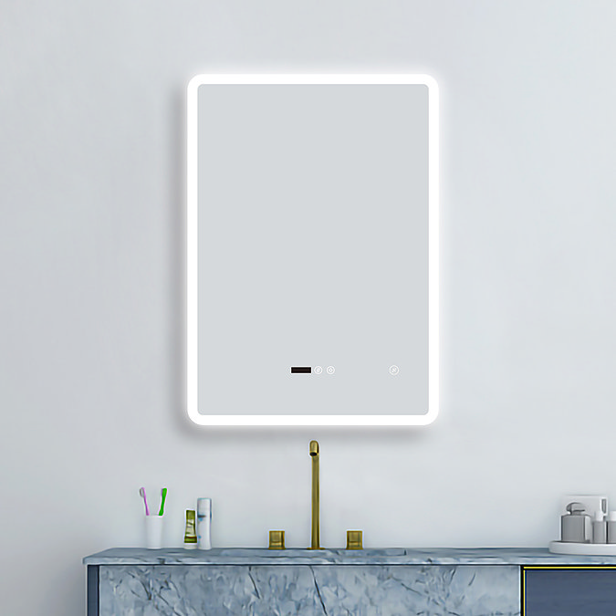 Toreno 700 x 500mm Portrait LED Illuminated Bluetooth Mirror incl. Touch Sensor