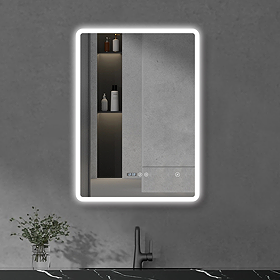 Toreno 700 x 500mm Portrait LED Illuminated Bluetooth Mirror incl. Touch Sensor