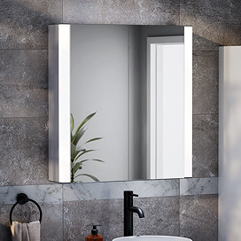 Toreno 700 x 650mm LED Illuminated 2-Door Bluetooth Mirror Cabinet with Motion Sensor, Anti-Fog & Shaving Socket