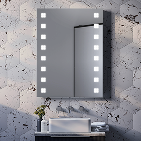 Toreno 800 x 600mm Portrait LED Illuminated Mirror with Motion Sensor, Anti-Fog and Shaving Socket