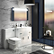 Toreno 800 x 600mm LED Illuminated Mirror with Anti-Fog, Digital Clock & Touch Sensor
