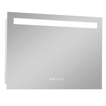 Turin 800x600mm LED Illuminated Mirror Inc. Anti-Fog, Digital Clock & Touch Sensor - MIR042  Profile