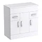 Toreno 805mm High Gloss White Worktop & Double Door Floor Standing Cabinet Large Image