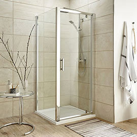 Toreno 8mm Square Pivot Door Shower Enclosure - Easy Fit Medium Image