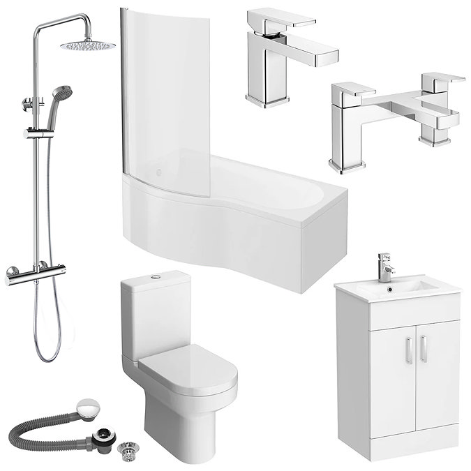 Toreno 500 B-Shaped Complete Modern Bathroom Package