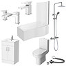 Toreno B-Shaped Complete Modern Bathroom Package - Right Hand Option