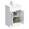 Turin Basin Unit - 500mm Modern High Gloss White with Mid Edged Basin Profile Large Image
