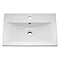 Turin Basin Unit - 500mm Modern High Gloss White with Mid Edged Basin Feature Large Image