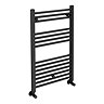 Toreno Heated Towel Rail – Matt Black – 500 x 800mm – Straight Bars