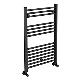 Toreno Black W500 x H800mm Heated Towel Rail