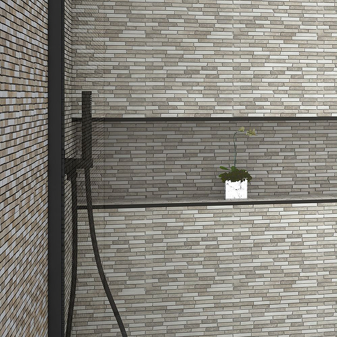Turin Brown Stone Mosaic Tile Sheet - 290 x 325mm