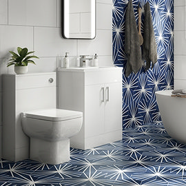 Toreno Cloakroom Suite inc. Pro 600 Toilet (White Gloss) Medium Image