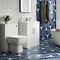 Toreno Cloakroom Suite inc. Pro 600 Toilet (White Gloss) Large Image