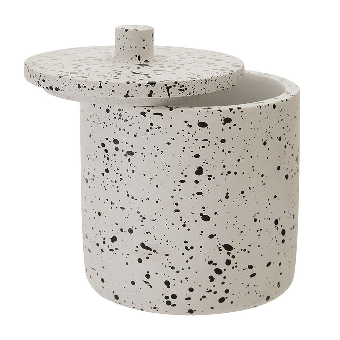 Turin Concrete Cotton Jar with Lid  Profile Large Image