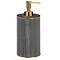 Turin Grey Marble Brass Effect Lotion/Soap Dispenser Large Image