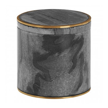 Turin Grey Marble Brass Effect Storage Pot  Profile Large Image