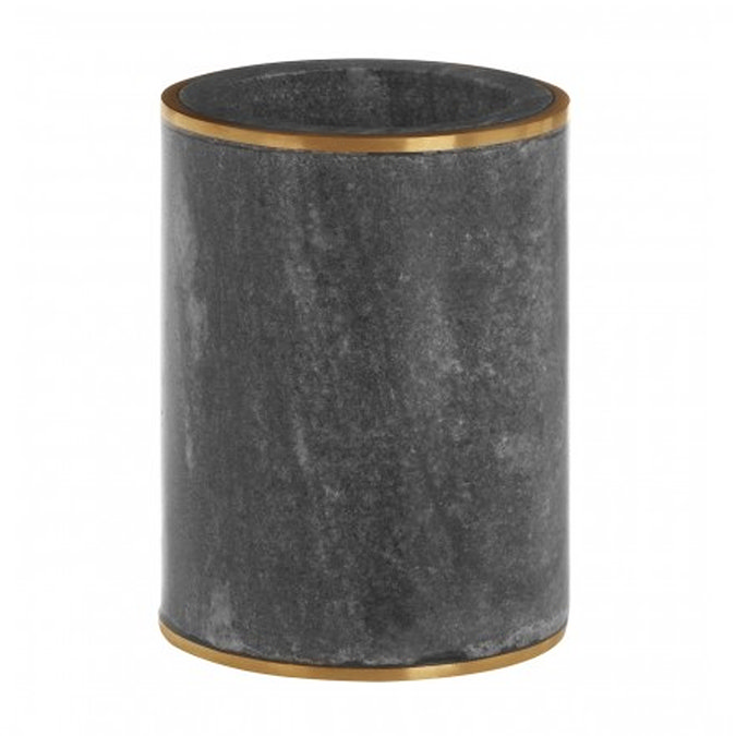 Turin Grey Marble Brass Effect Tumbler  Profile Large Image