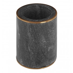 Turin Grey Marble Brass Effect Tumbler Large Image