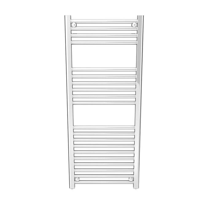 Turin Heated Towel Rail - W500 x H1200mm - Chrome - Straight  Profile Large Image