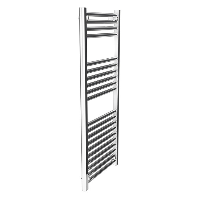 Turin Heated Towel Rail - W500 x H1200mm - Chrome - Straight  Feature Large Image