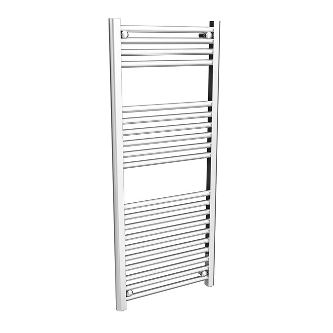 Turin Heated Towel Rail - W500 x H1200mm - Chrome - Straight Standard Large Image