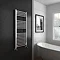 Turin Heated Towel Rail - W500 x H1200mm - Chrome - Straight Large Image