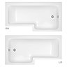 Turin L-Shaped 1500 Complete Bathroom Package  In Bathroom Large Image