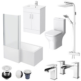 Toreno LH L-Shaped 1500 Complete Bathroom Package Large Image