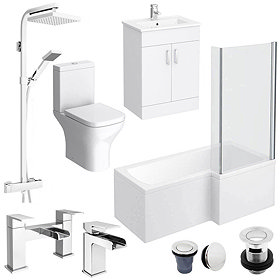 Turin L-Shaped 1600 Complete Bathroom Package Large Image