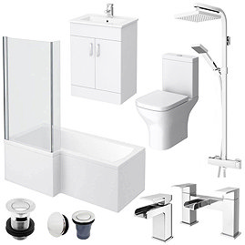 Toreno LH L-Shaped 1600 Complete Bathroom Package Large Image