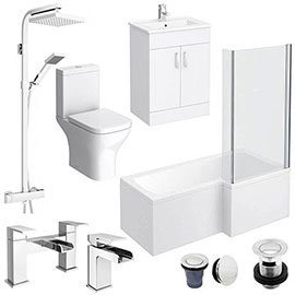 Toreno L-Shaped 1700 Complete Bathroom Package Medium Image