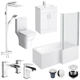 Toreno L-Shaped 1700 Complete Bathroom Package